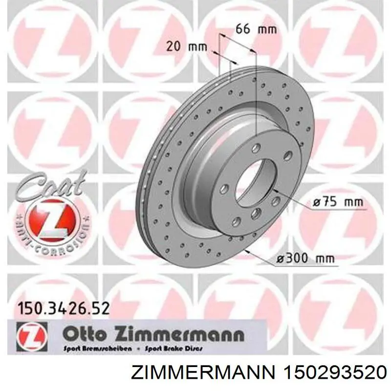 150.2935.20 Zimmermann freno de disco delantero