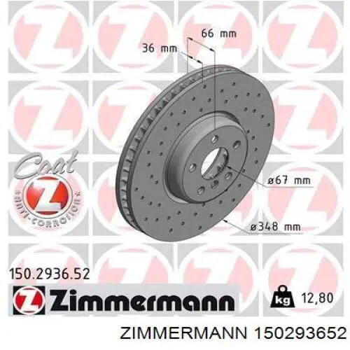 Frenos delanteros Zimmermann 150293652 precio, desde 113,73 EUR