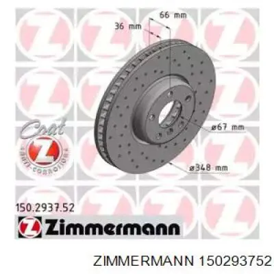 Disco de freno 150293752 Zimmermann