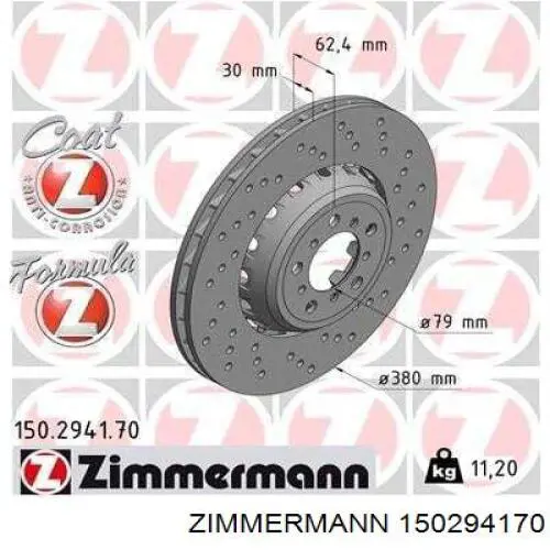 34107889666 BMW freno de disco delantero