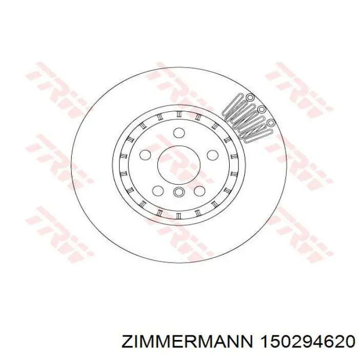 Disco de freno trasero 150294620 Zimmermann