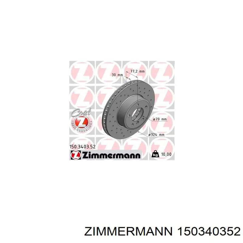 Frenos delanteros Zimmermann 150340352 precio, desde 57,97 EUR