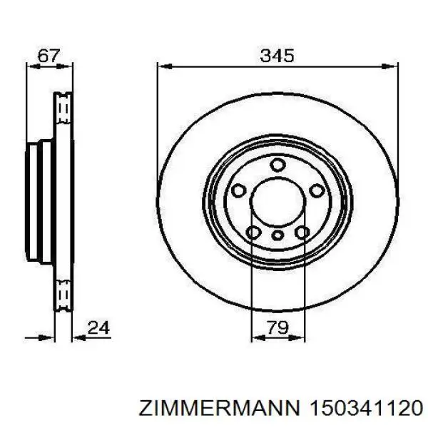 150341120 Zimmermann disco de freno trasero