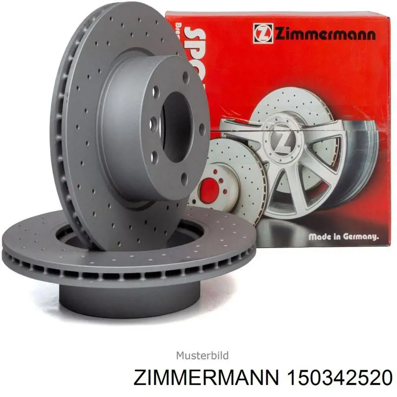 150342520 Zimmermann disco de freno trasero