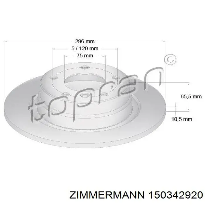 Comprar 150342920 Zimmermann Disco de freno trasero