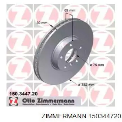 Disco de freno 150344720 Zimmermann
