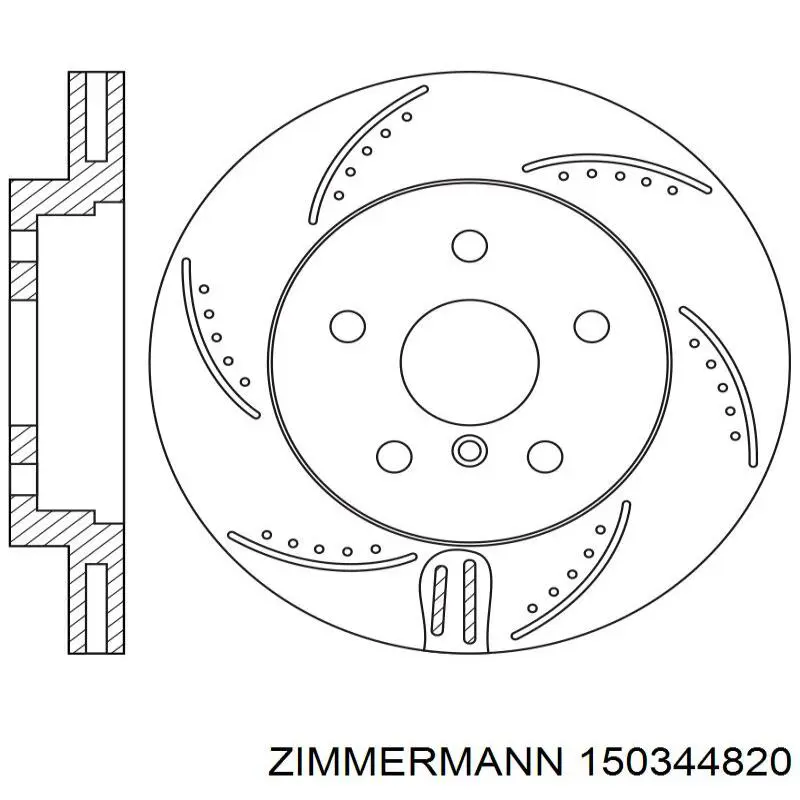 Disco de freno 150344820 Zimmermann