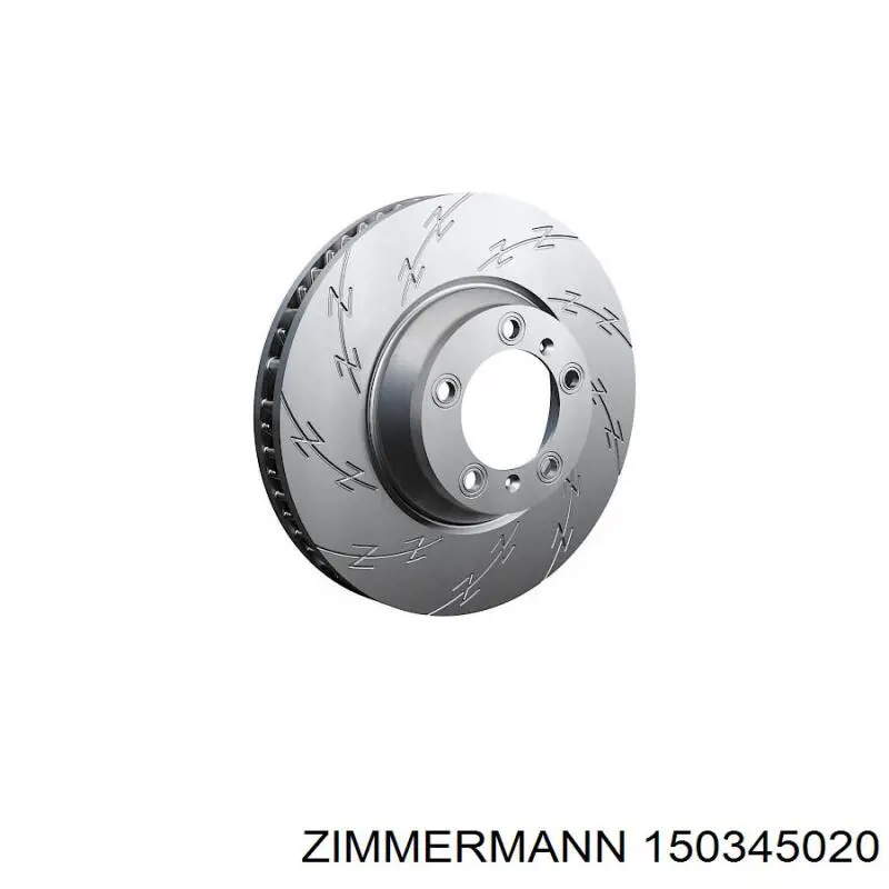 Disco de freno trasero 150345020 Zimmermann