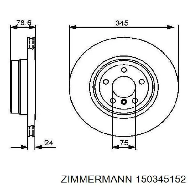 150345152 Zimmermann disco de freno trasero