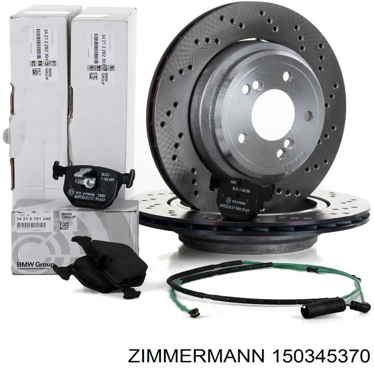 Disco de freno trasero 34212282303 BMW