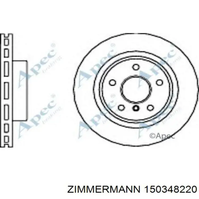 150348220 Zimmermann disco de freno delantero