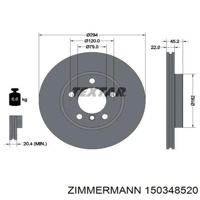 Freno de disco delantero MINI COUNTRYMAN R60