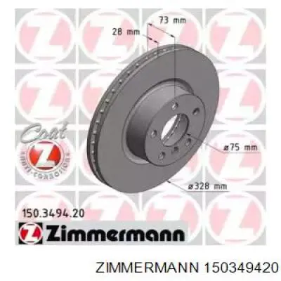 Comprar 150349420 Zimmermann Freno de disco delantero