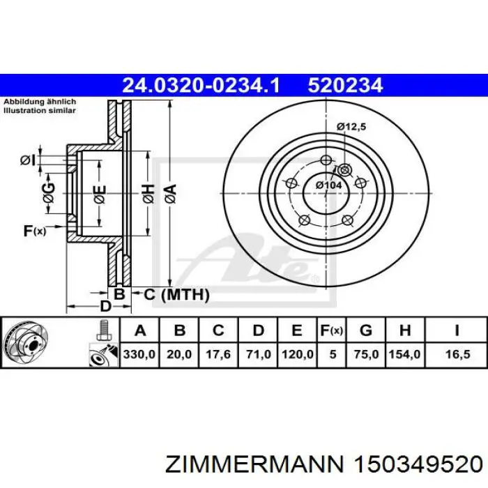 Frenos traseros Zimmermann 150349520