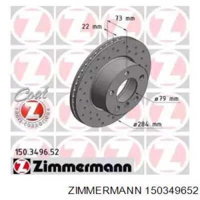 150349652 Zimmermann disco de freno delantero