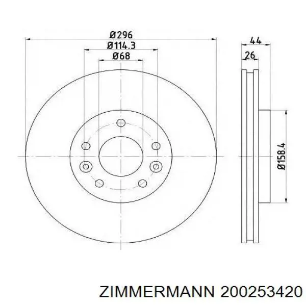Frenos delanteros Zimmermann 200253420 precio, desde 40,04 EUR