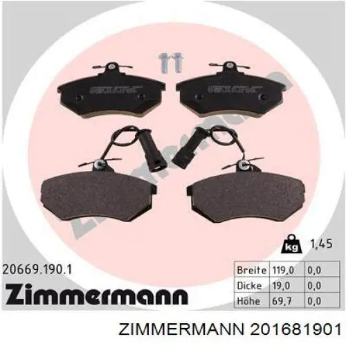 Pastillas de freno delanteras Seat Toledo 1 1L