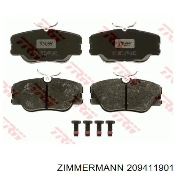 209411901 Zimmermann pastillas de freno delanteras
