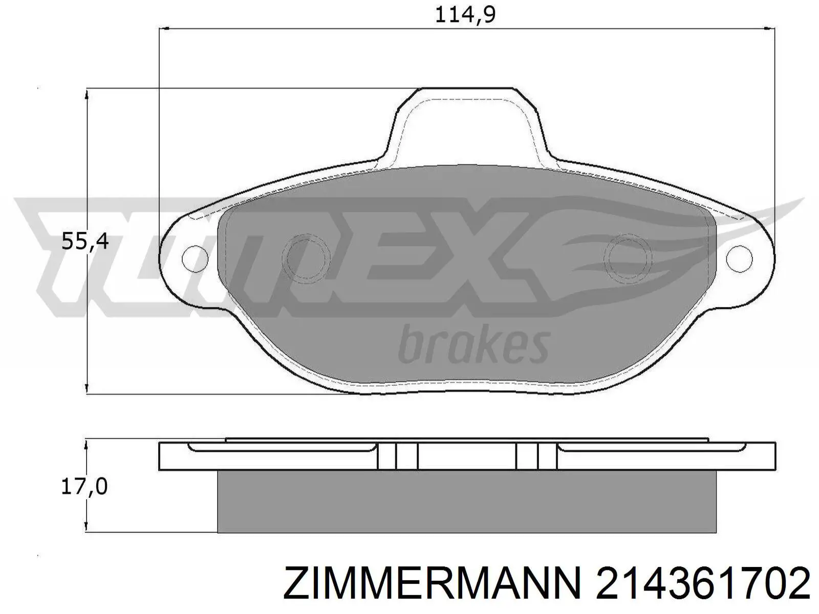 21436.170.2 Zimmermann pastillas de freno delanteras