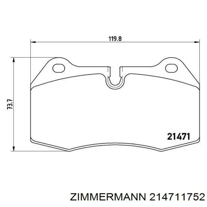 214711752 Zimmermann pastillas de freno delanteras