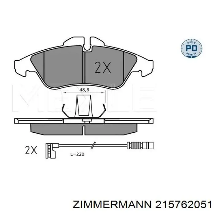 Comprar 215762051 Zimmermann Pastillas delanteras de freno