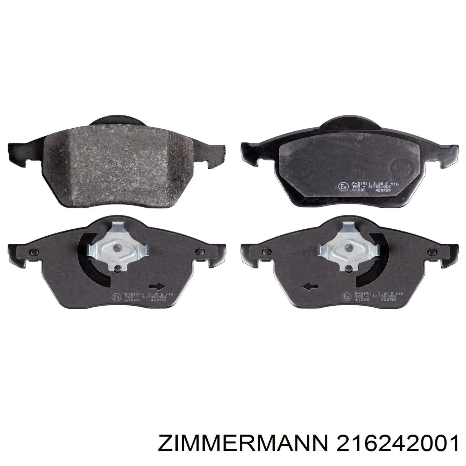 Pastillas de freno 216242001 Zimmermann