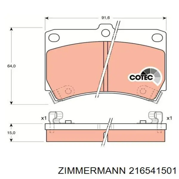 Pastillas de freno delanteras Mazda 323 BA