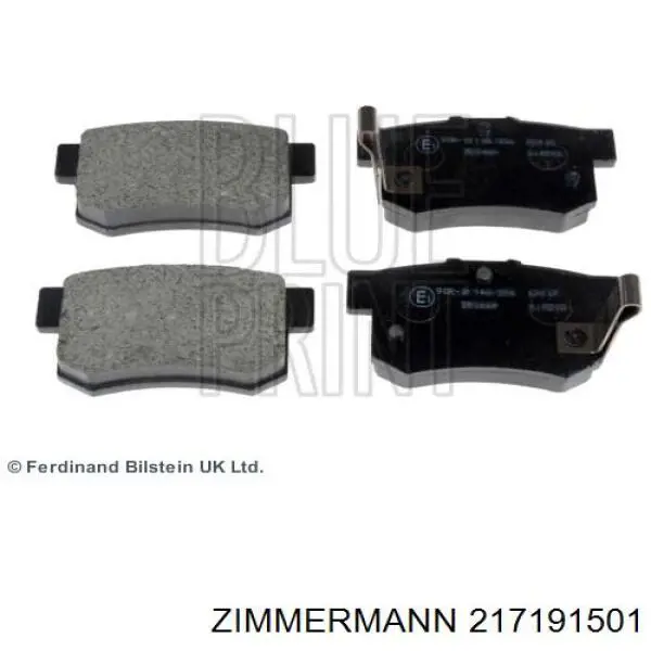 217191501 Zimmermann pastillas de freno traseras