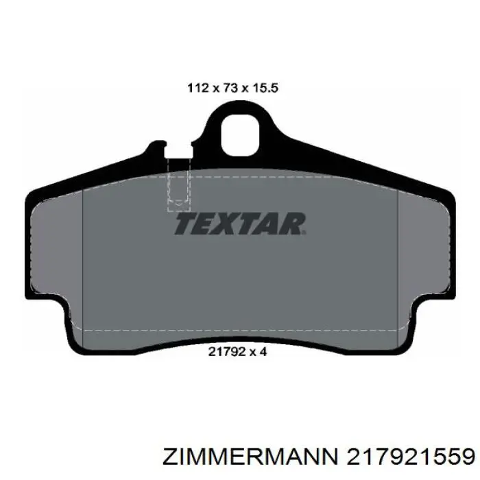 21792.155.9 Zimmermann pastillas de freno traseras