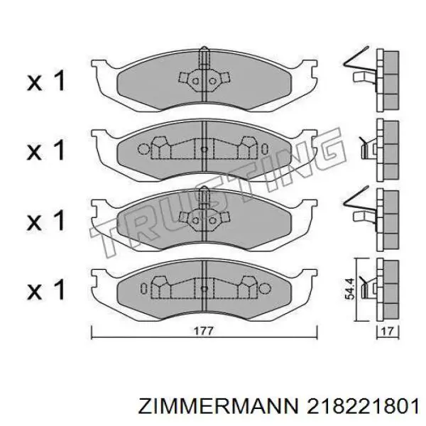 Pastillas de freno delanteras Jeep Grand Cherokee 1 Z