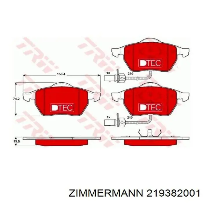 Pastillas de freno delanteras Audi A6 4F2