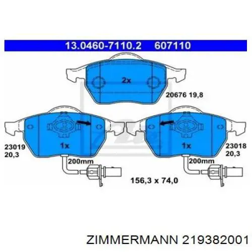 Pastillas de freno delanteras Audi A6 4F2