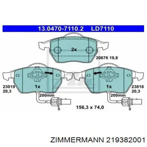 Pastillas de freno delanteras Audi A6 4F2