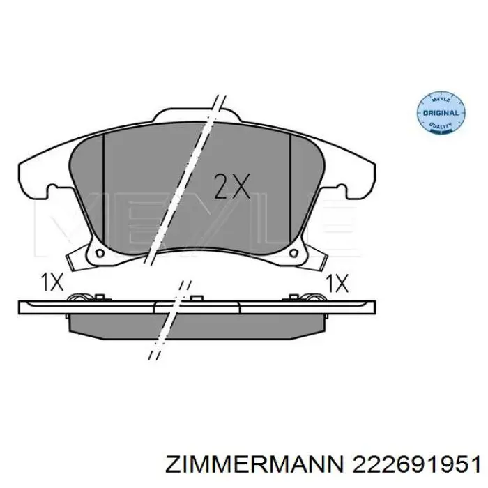Pastillas de freno 222691951 Zimmermann