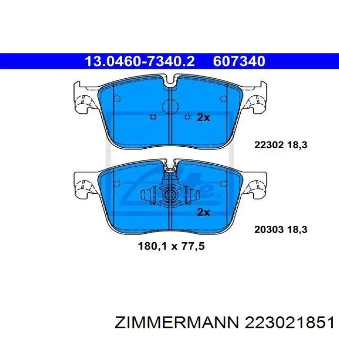 223021851 Zimmermann Pastillas delanteras