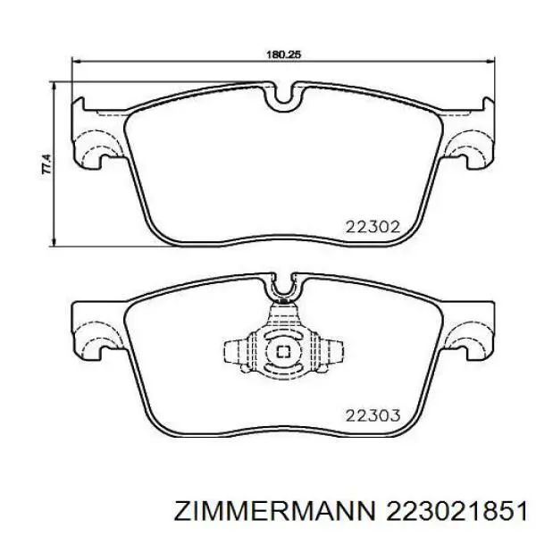 Pastillas freno delanteras Zimmermann 223021851 precio, desde 52,44 EUR