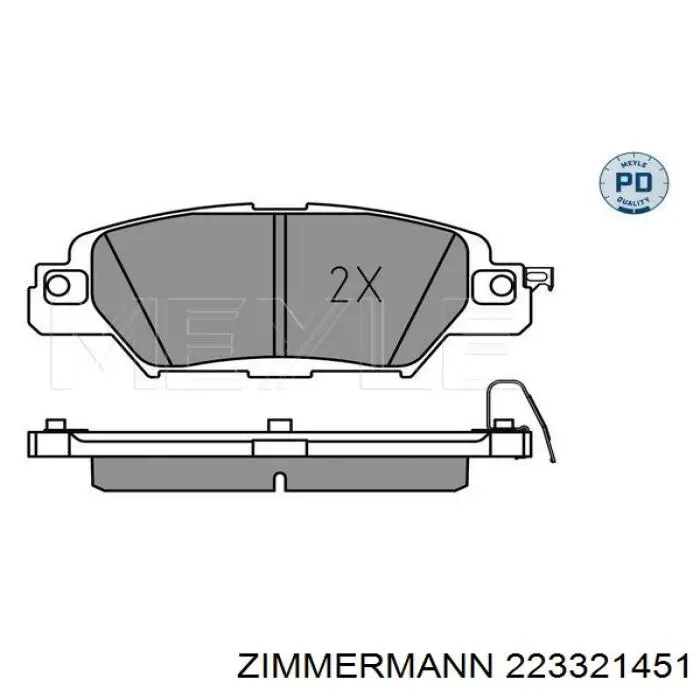 Comprar 223321451 Zimmermann Pastillas de freno traseras