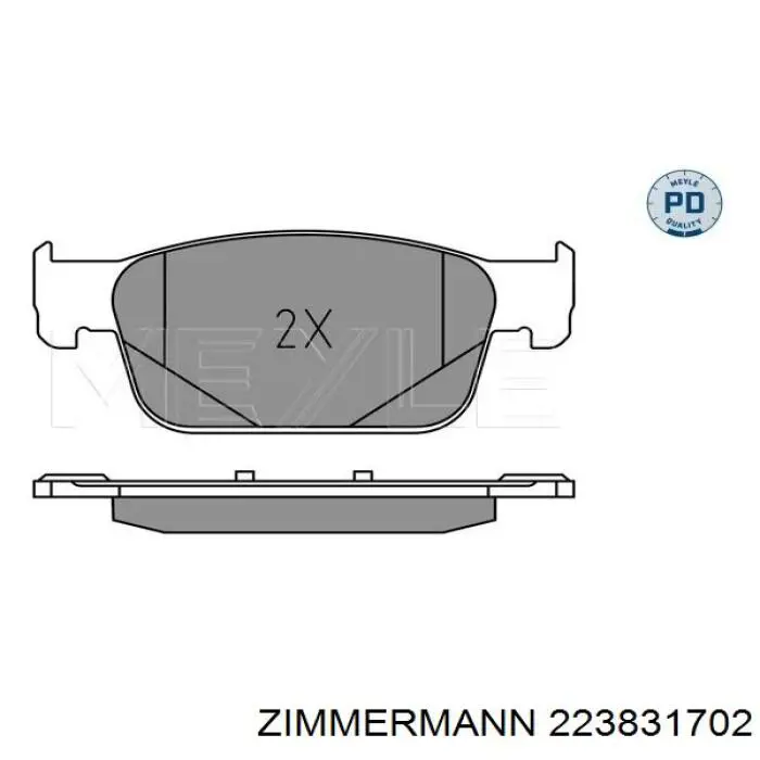 Pastillas de freno 223831702 Zimmermann