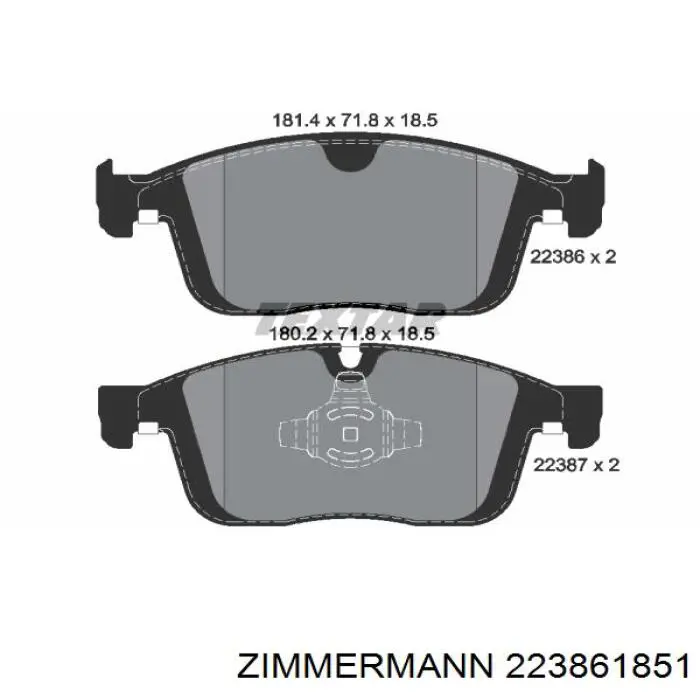 22386.185.1 Zimmermann pastillas de freno delanteras
