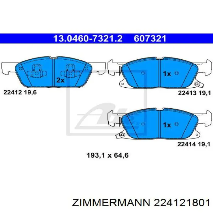 224121801 Zimmermann pastillas de freno delanteras