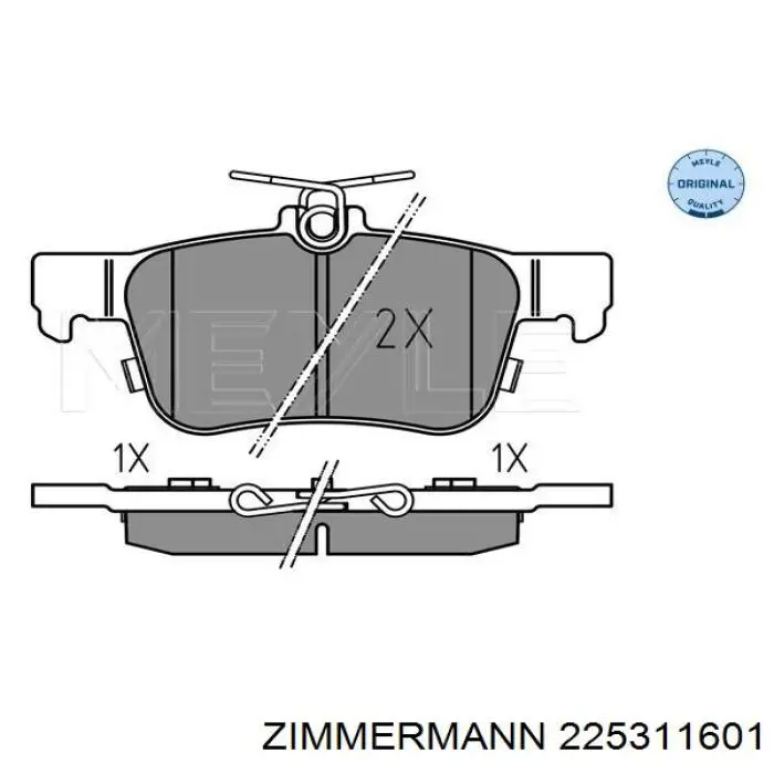 Pastillas traseras de freno Zimmermann 225311601 precio, desde 31,75 EUR