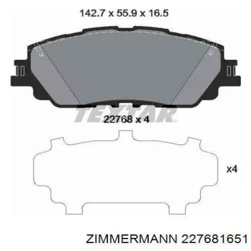 227681651 Zimmermann Pastillas delanteras