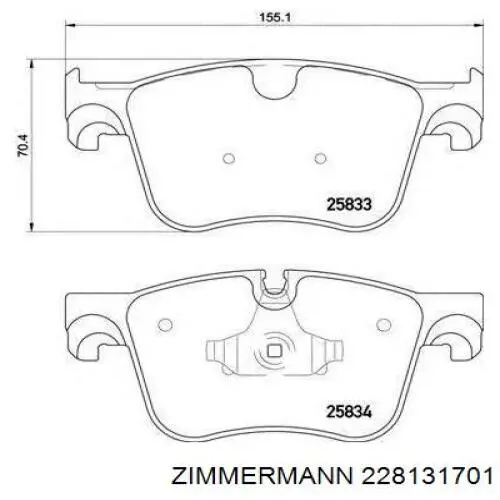 Pastillas freno delanteras Zimmermann 228131701 precio, desde 35,57 EUR