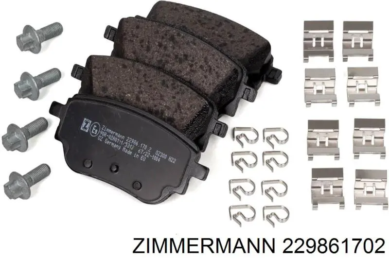 229861702 Zimmermann pastillas de freno traseras