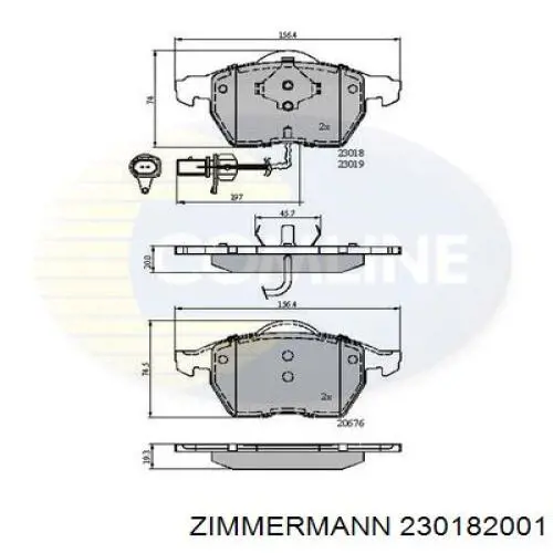 230182001 Zimmermann Pastillas delanteras