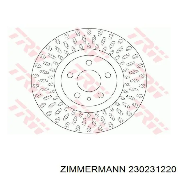 230231220 Zimmermann disco de freno delantero