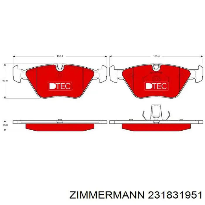 Pastillas freno delanteras Zimmermann 231831951 precio, desde 36,31 EUR