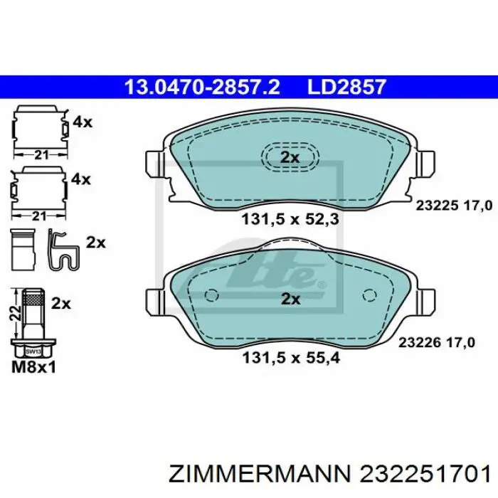 Pastillas de freno delanteras Opel Corsa F08, F68