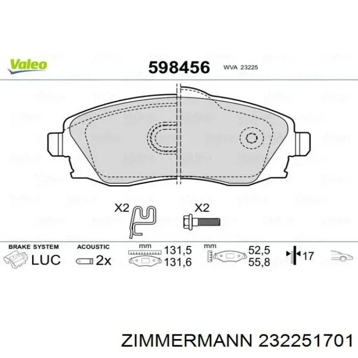 Pastillas de freno delanteras Opel Corsa F08, F68