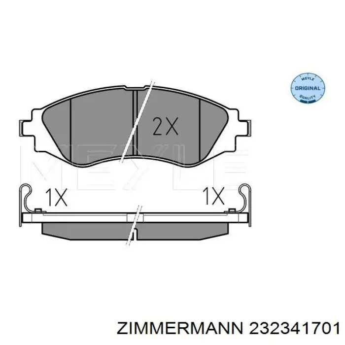 232341701 Zimmermann pastillas de freno delanteras